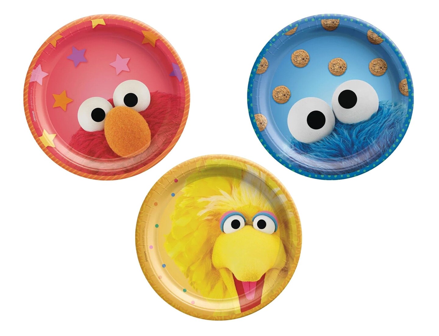 Everyday Sesame Street 7&#x22; Round Plates Assorted Design - 8ct