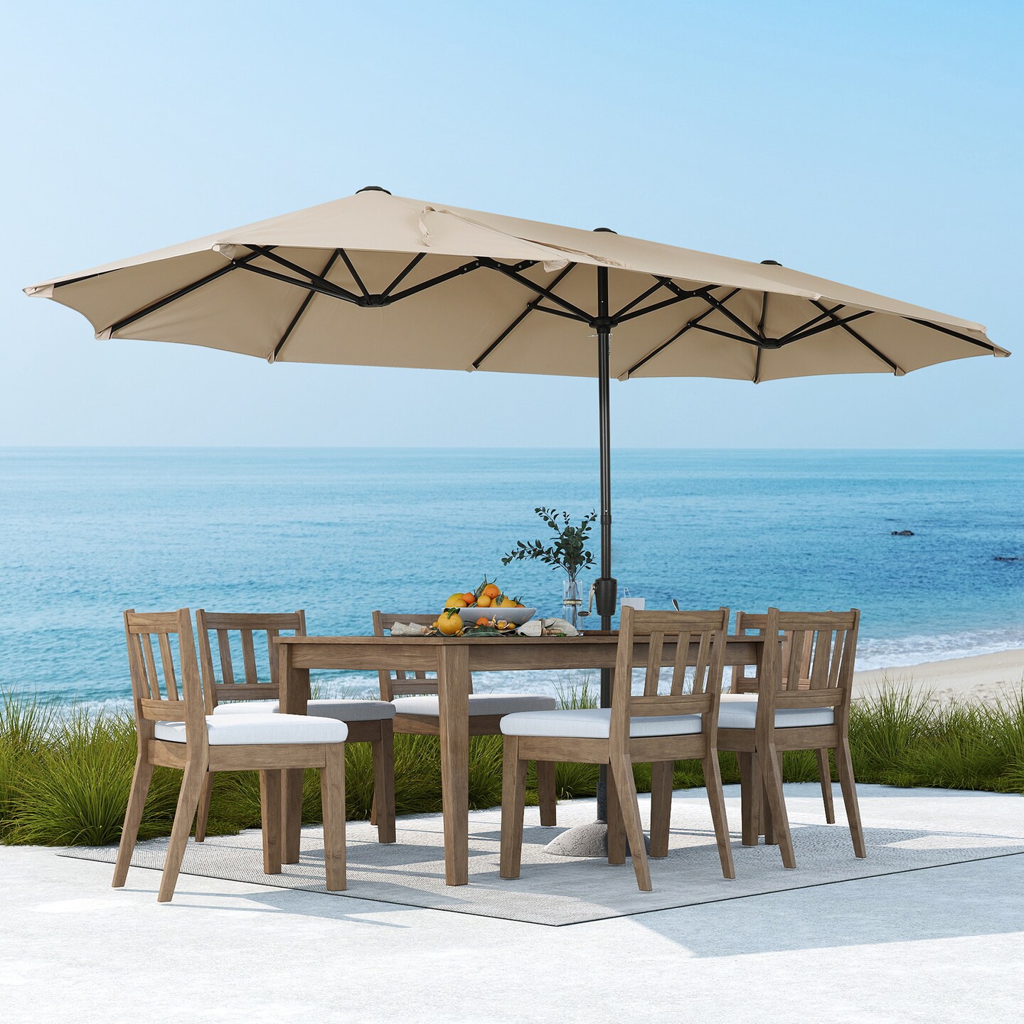 caribbean joe khaki umbrella patio CARIBBEAN JOE - Patio Umbrellas