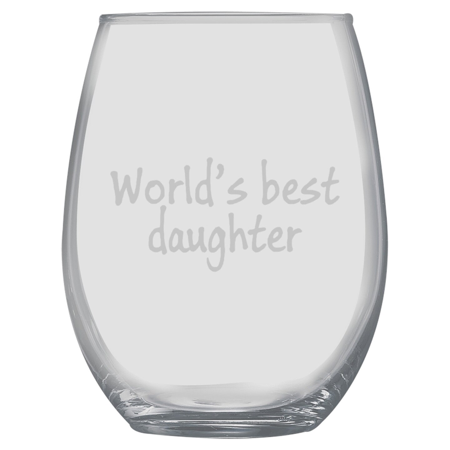 15oz Stemless Wine Glass - Worlds best Daughter