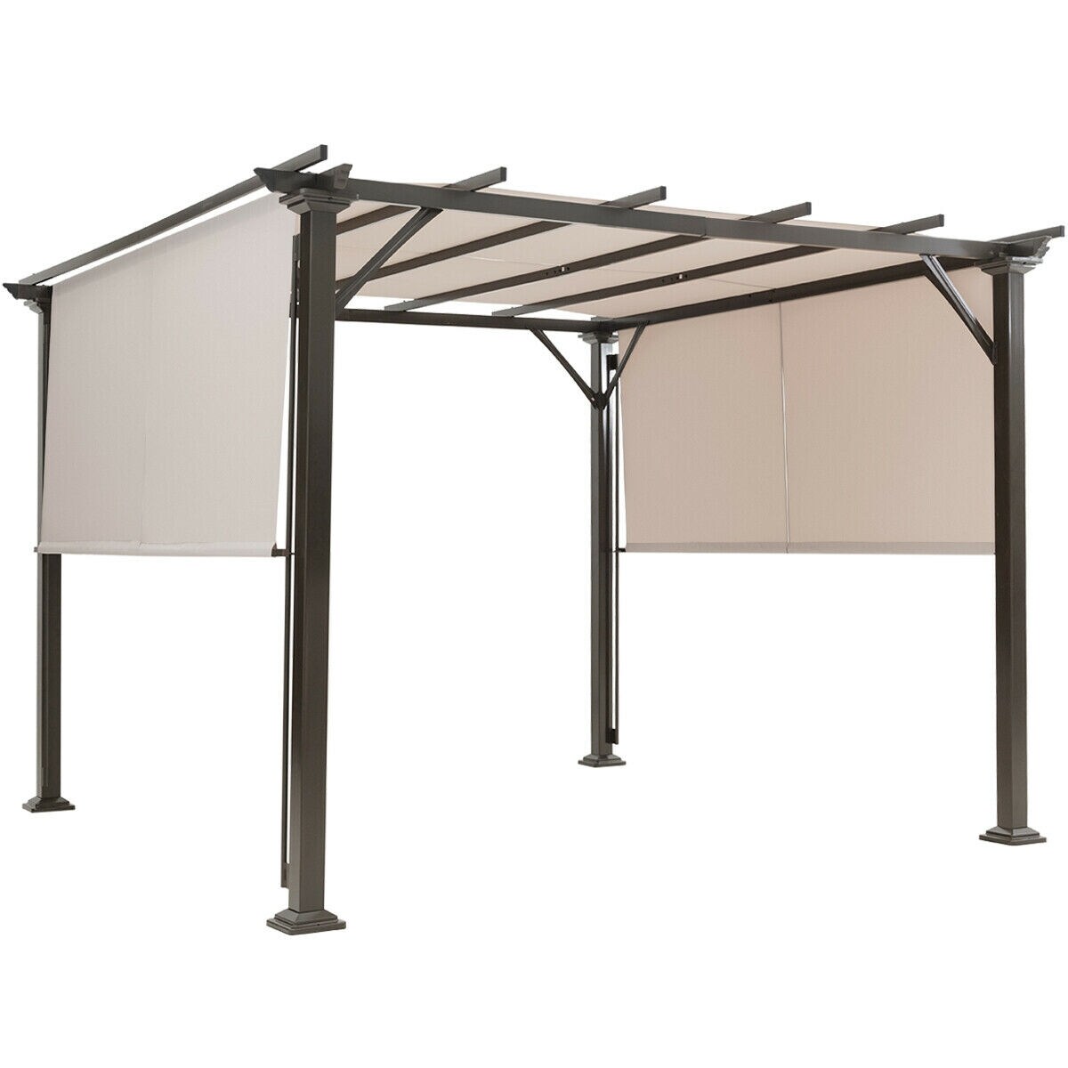 Set of 2 Gazebo Canopy Covers 16x4 Ft Waterproof Outdoor Shade Panels