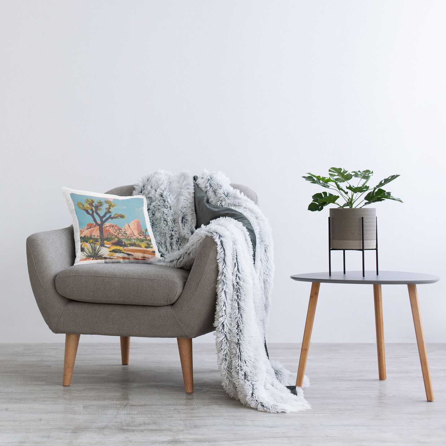 Stupell Industries Modern Joshua Tree in Desert Decorative Printed Throw Pillow, design by Walker Noble, 18 x 7 x 18