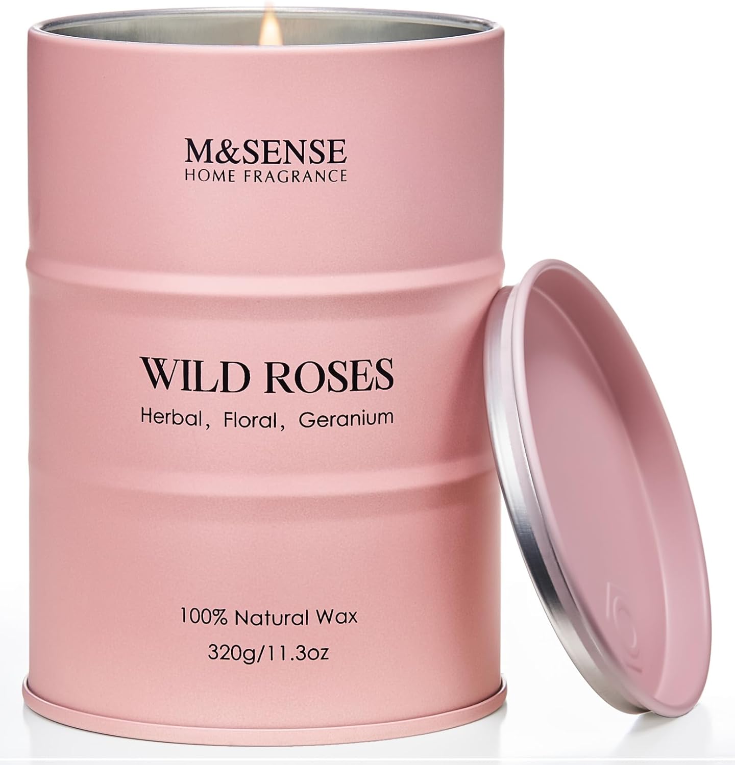 Wild Rose Natural Scented Candle, 70 Hours Long Lasting Soy Candles 11.3oz, Stress Relief Aromatherapy Candles for Women, Romantic Candle Gifts Gifts for Her