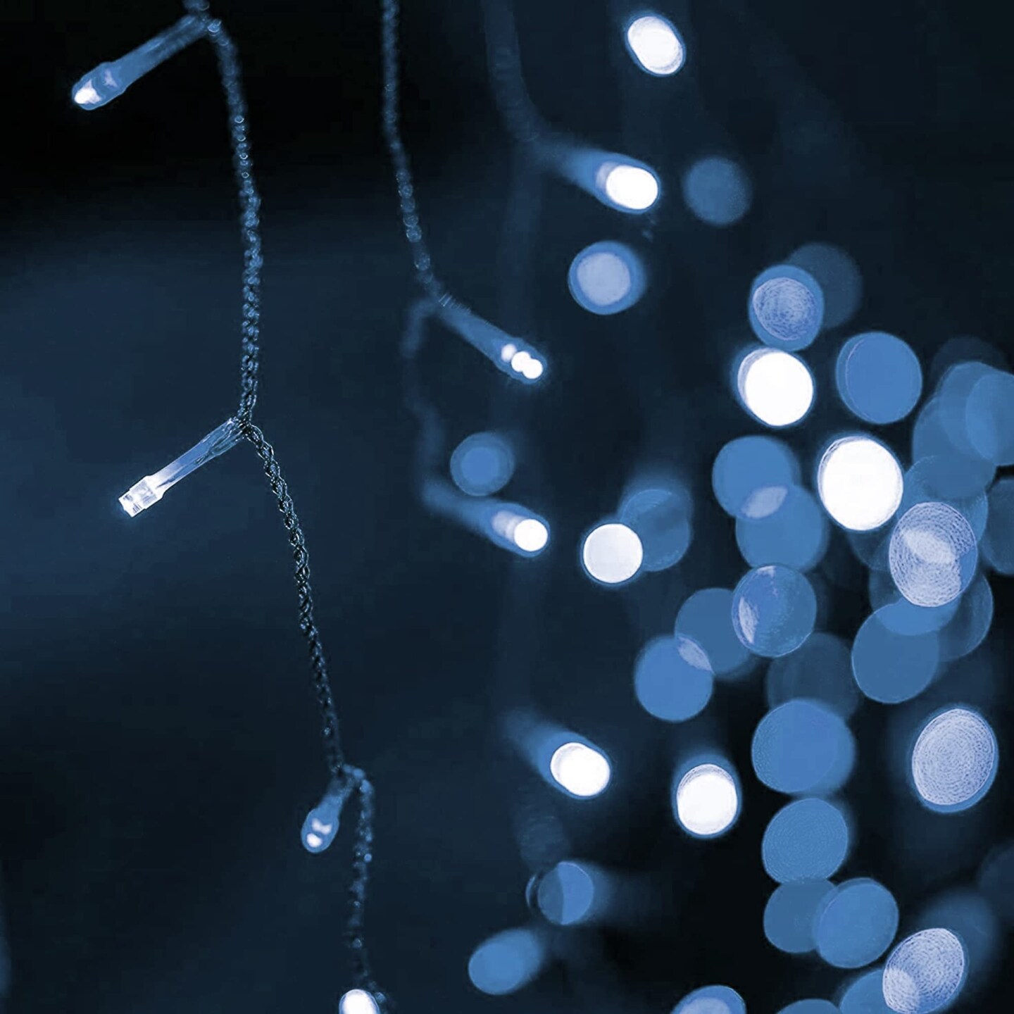 360 LED Christmas Icicle Lights, 29.5 FT 8 Modes Curtain Fairy Lights with 60 Drops, Connectable Xmas String Lights for Outside Holiday Wedding Party Decorations (White)
