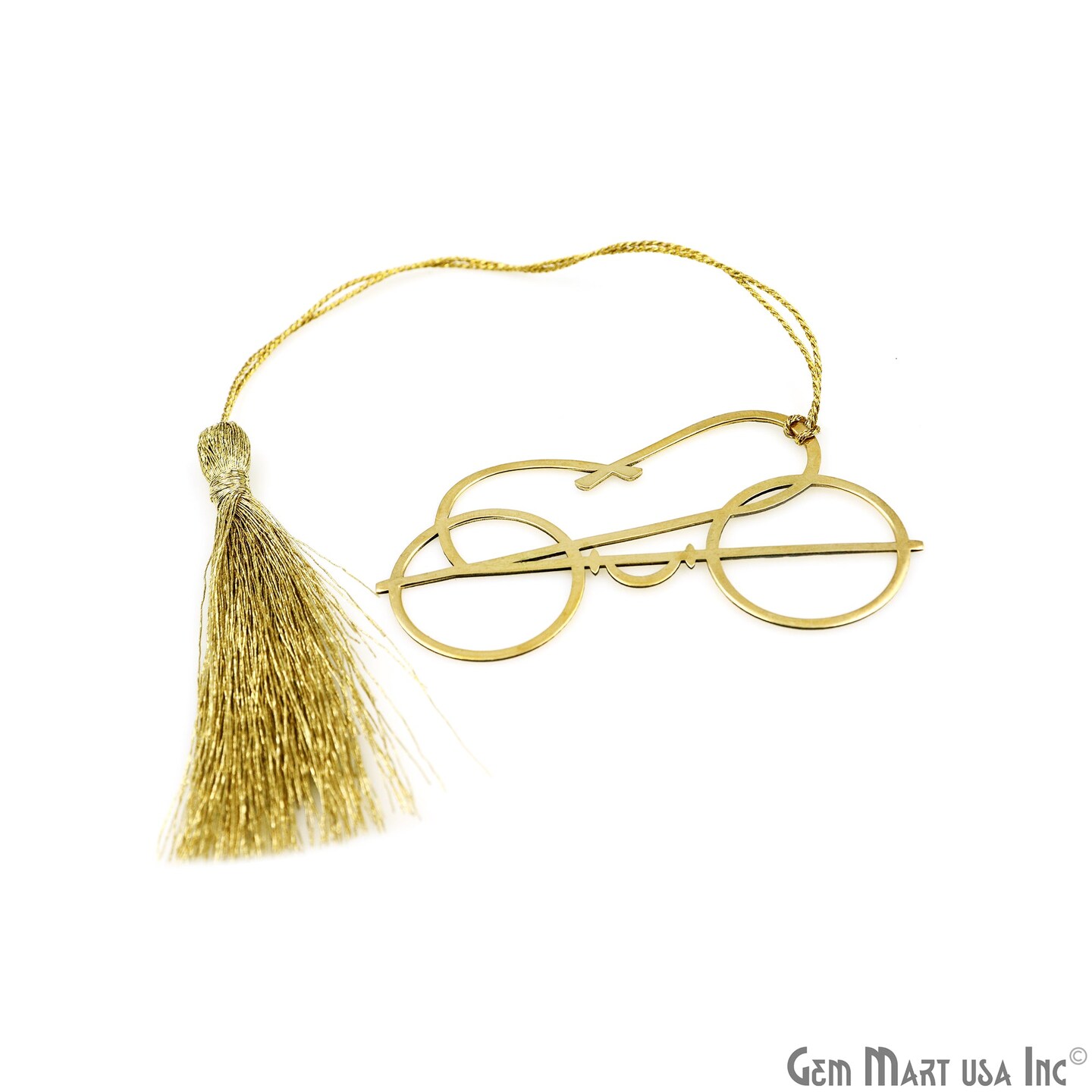 Metal Specs Shape Bookmark With Tassel. Gold Bookmark, Reader Gift, Handmade Bookmark, Page Marker, Aesthetic Gift. 70x38mm