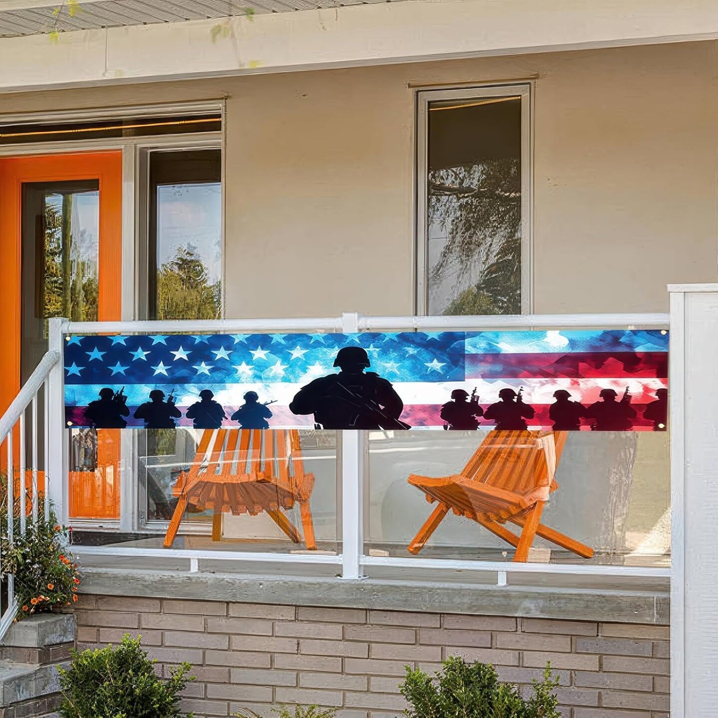 Veterans Day American Independence Day Decorations 118 x 20 inch Thank You Veterans Outdoor Decorations and Supplies for Home Party 4th of July Independence Day