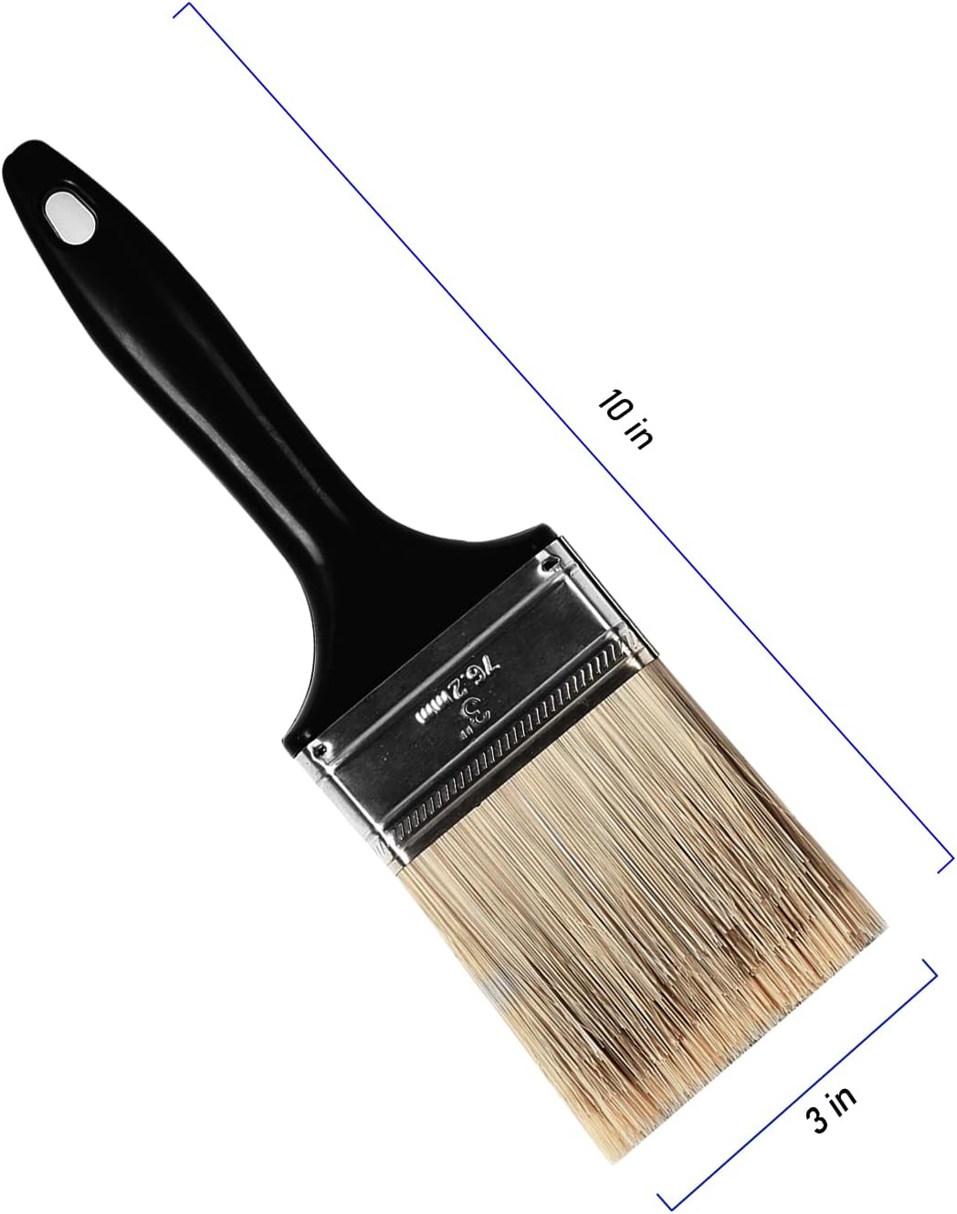 14 PCS 3" Paint Brushes – Plastic Handle | Bulk Trim & Wall Paintbrushes for Home Projects
