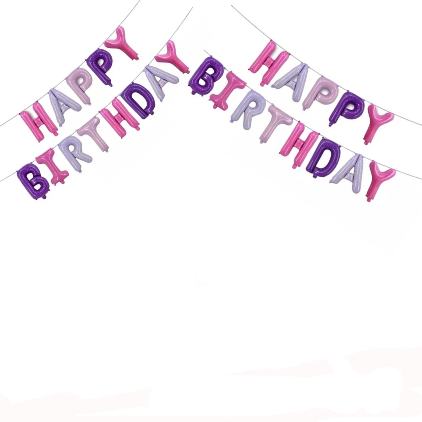 Happy Birthday Self-Inflating Balloon Banner Party Decoration