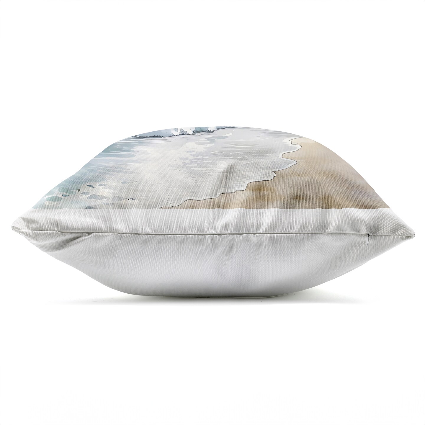 Stupell Industries Blue Seascape Beach Outdoor Printed Pillow, design by LSR Creative Studio, 18 x 7 x 18