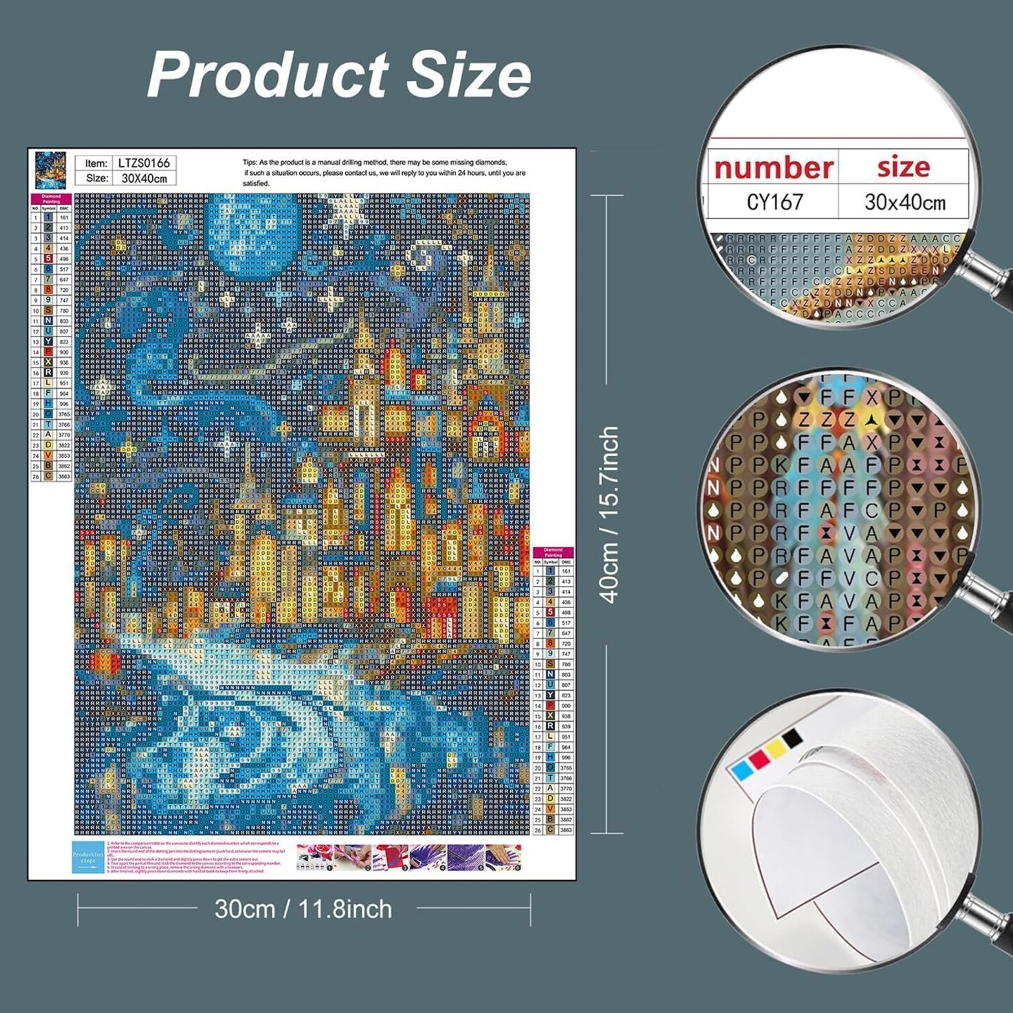 Starry Sky Diamond Art Painting Kits for Adults - 5D Diamond Painting Art Kits for Adults Beginner, Round Full Drill Landscape DIY Diamonds Gem Art Kits for Home Wall Decor 12x16 Inch