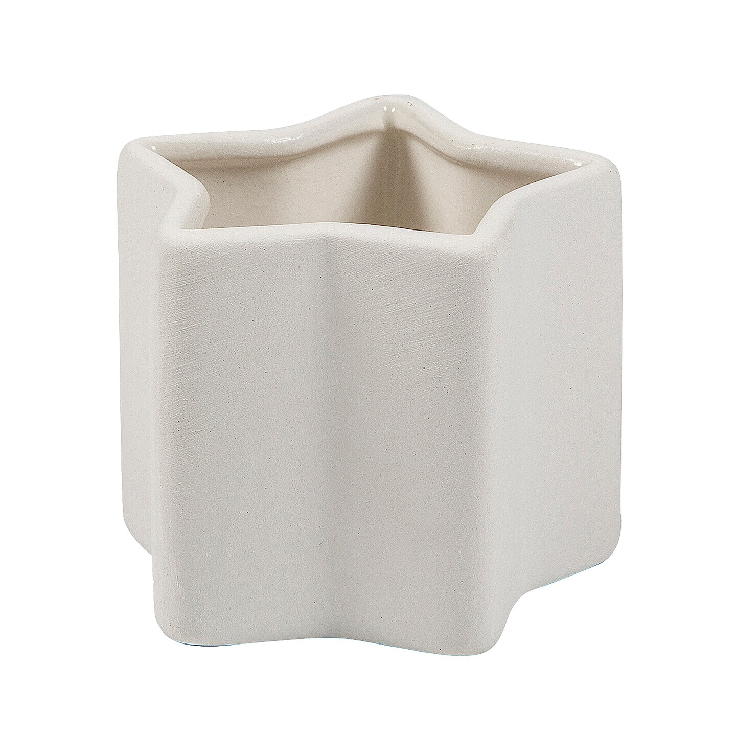 3 3/4&#x22; x 3 1/2&#x22; DIY Ceramic Star Shaped Planters 12 Pieces