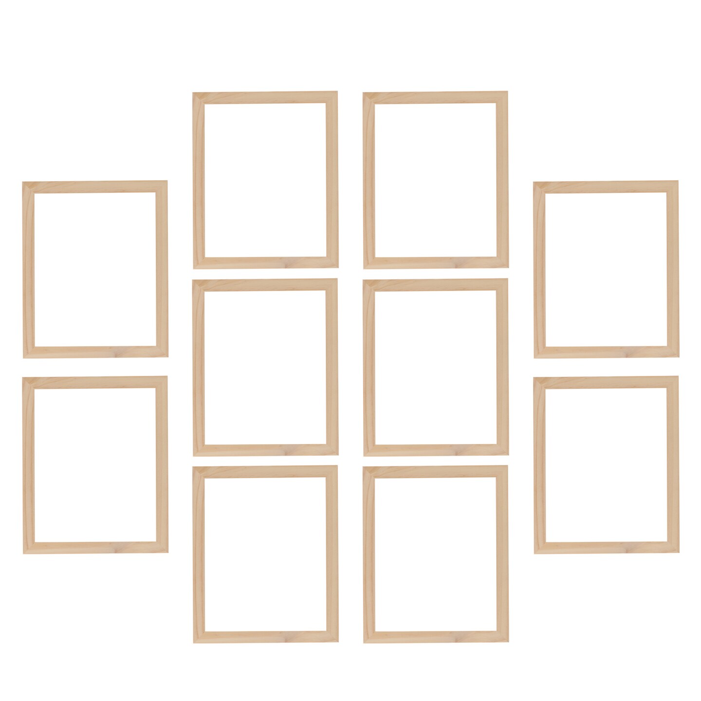 Creative Mark Ambiance Unfinished Deep Gallery Frame, 10-Pack, 16x20&#x22; Open Back Natural Wood Frames for Canvas and Mounted Artwork, 3/4&#x22; Face, 1-1/4&#x22; Deep, No Glass or Backing
