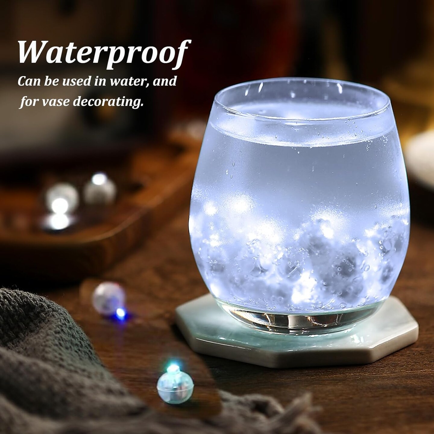 50pcs LED Balloon Lights,Mini Balls Lights,Long Standby Time Party Lamps,Waterproof Led Light for Paper Lantern Halloween Christmas Birthday Party Decoration White