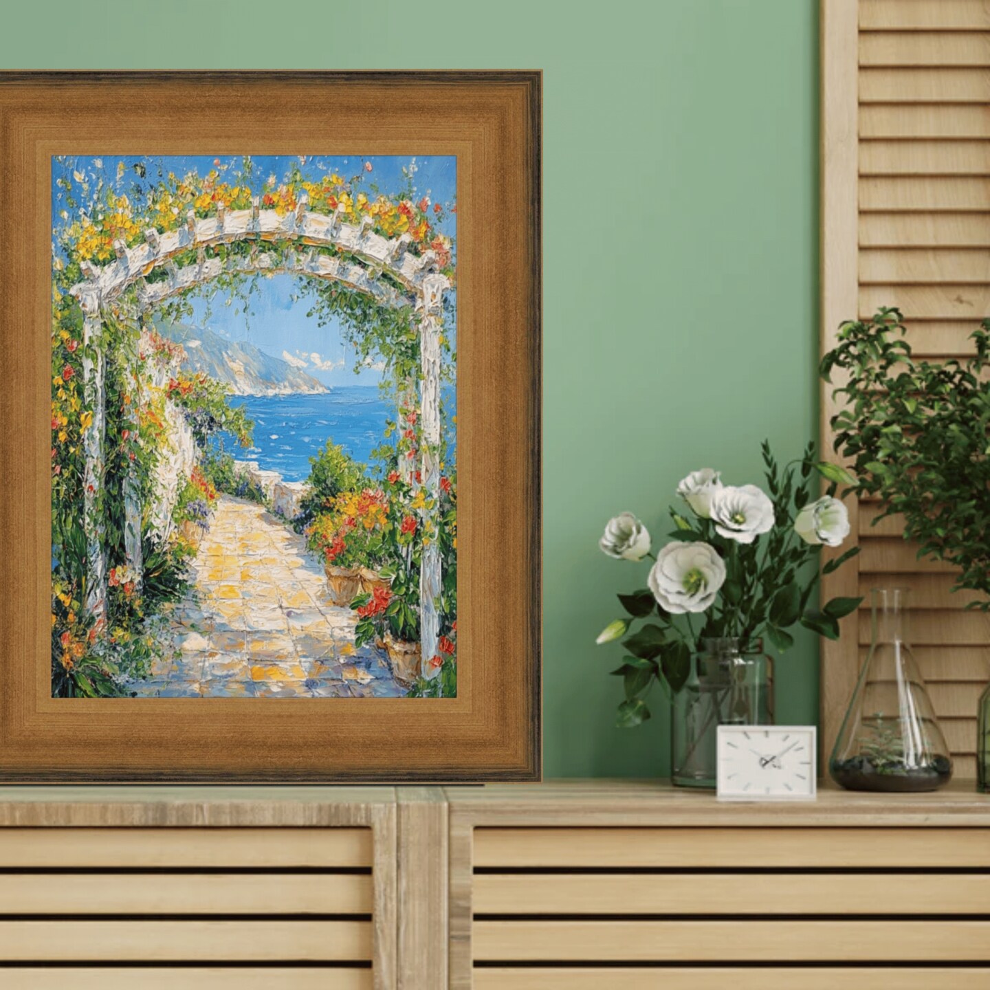 Wide Scoop Brushed Gold Picture Frame 30x40 frame