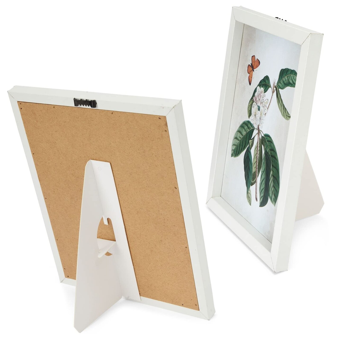 50-Pack Self-Stick 7 in Cardboard Easel Backs, Picture Frame and Art Easel Stand Bulk Pack for Photographs, Artwork, Posters, Signs, and Craft Projects (White)