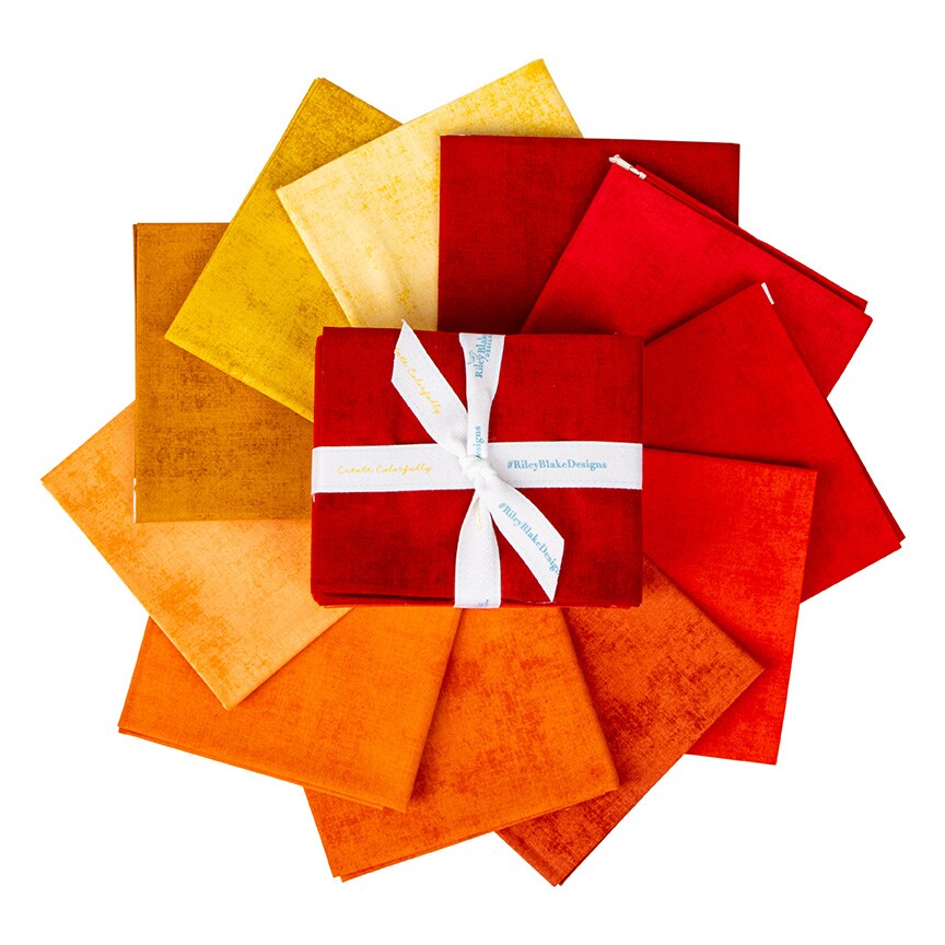 Shades Fat Quarter Bundle in Sunset by Riley Blake Designs for Riley Blake (FQ-SUN200-11)