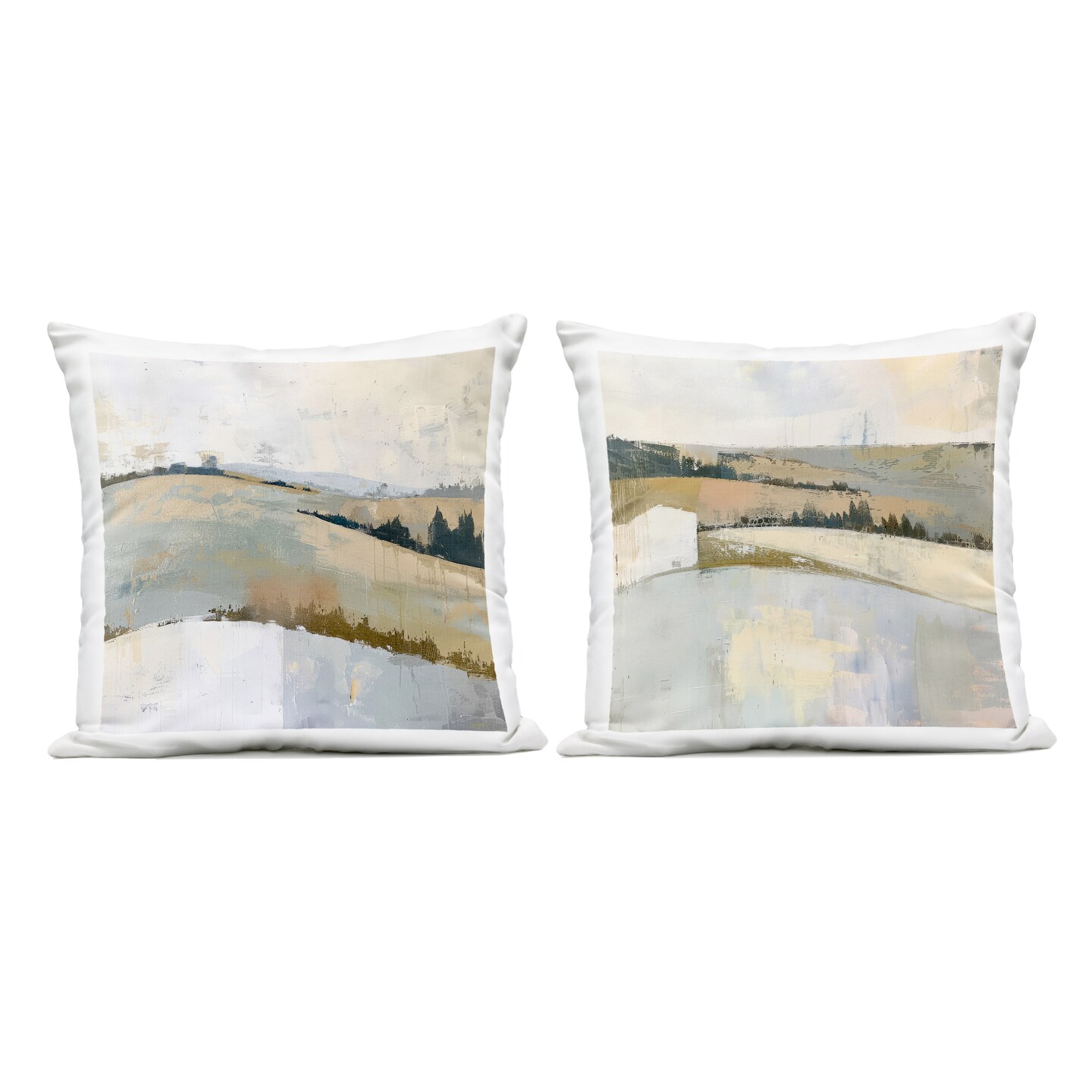 Stupell Industries Country Hills Abstraction 2 Piece Outdoor Printed Pillow Set, design by Elara Yasna, 18 x 7 x 18
