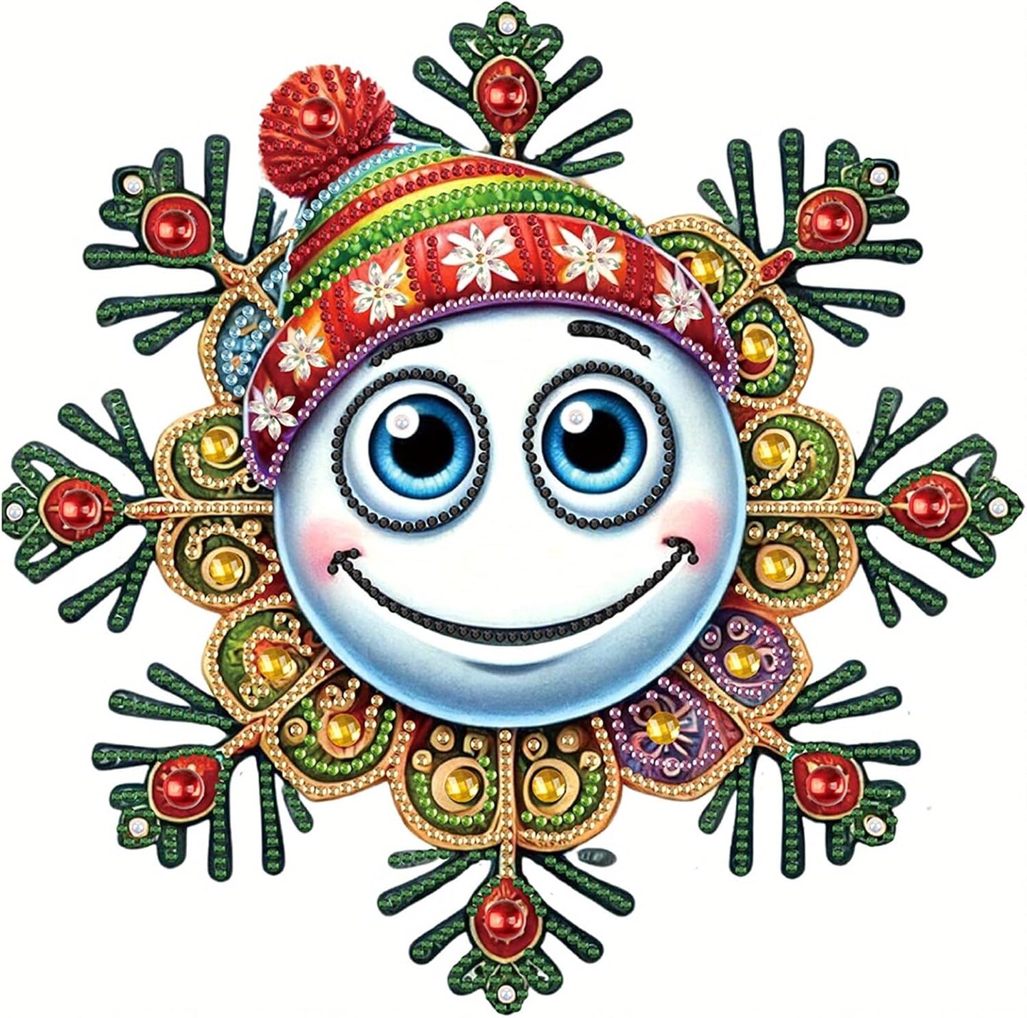 Smiling Snow Globe Diamond Painting Kit – 5D Special Diamond DIY Crystal Rhinestone Craft for Adults, Christmas Home Wall Decor