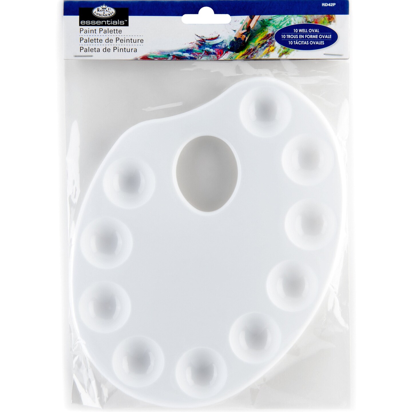 RD42P | Essentials&#x2122; Oval 10-Well Paint Palette