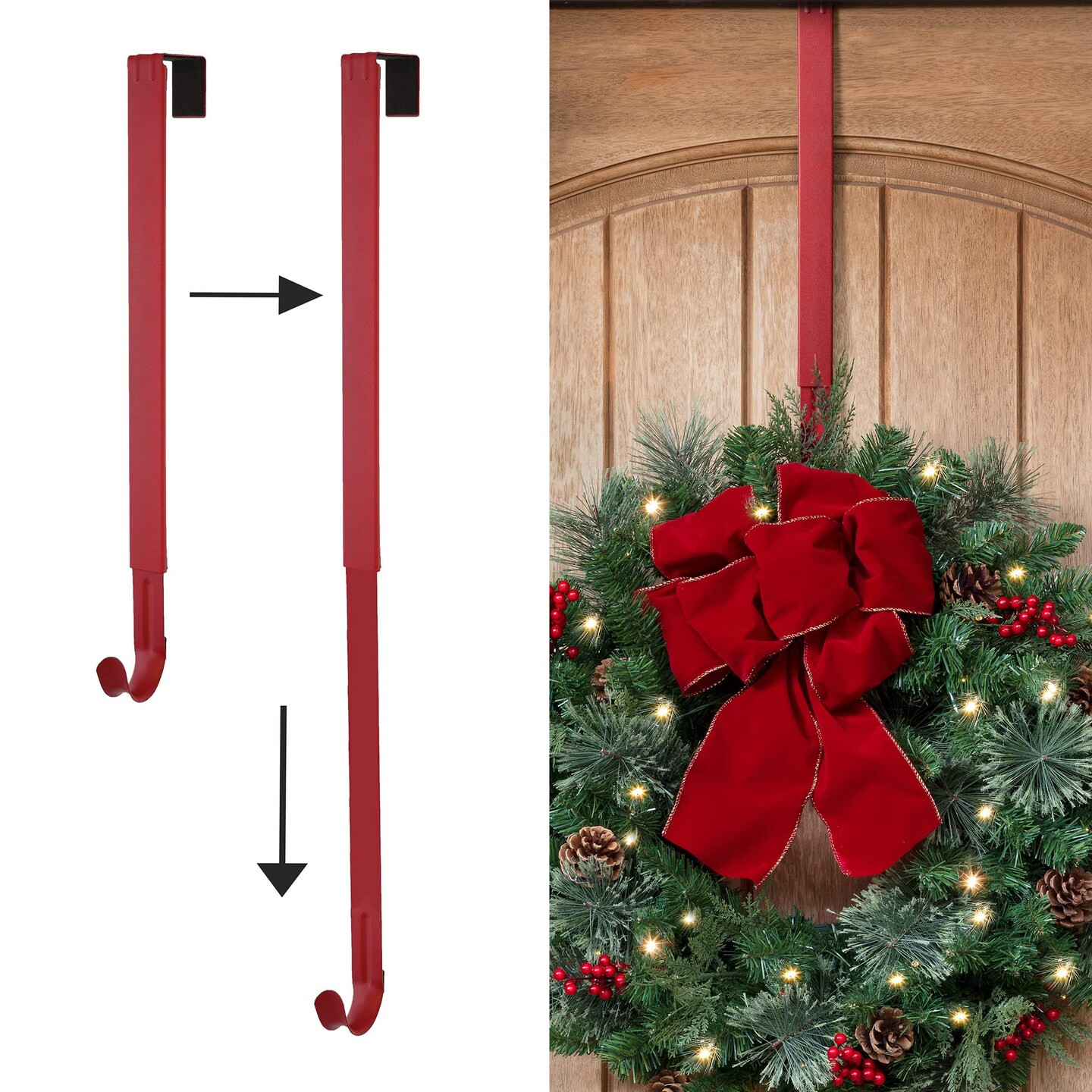 Haute Decor Adjustable Length Wreath Hanger - 20 Lb. Capacity