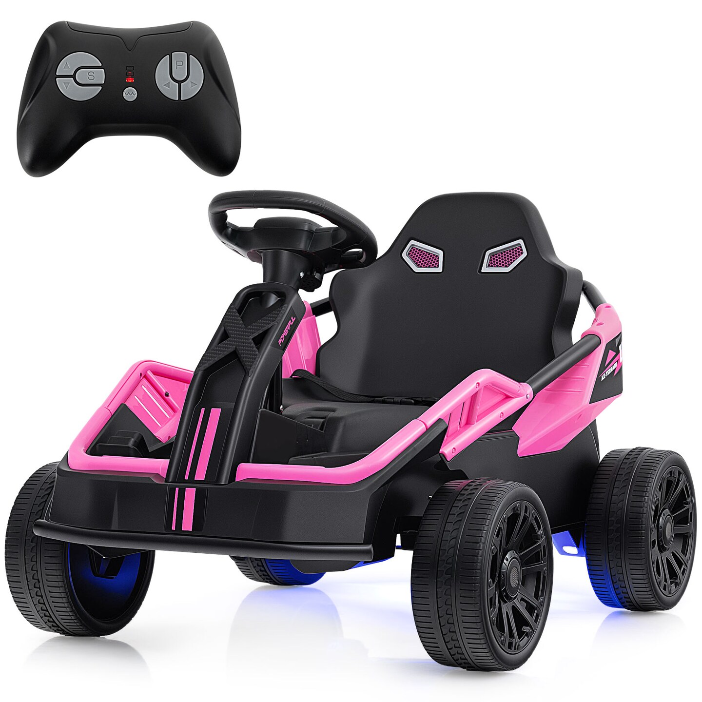 12V Ride On Electric UTV for Big Kids with Remote Control, Music and LED Lights