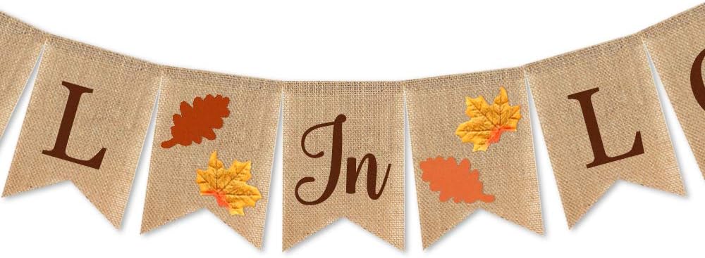 Burlap Fall in Love Banner Fall Autumn Wedding Supplies Engagement Bridal Shower Garland Decoration
