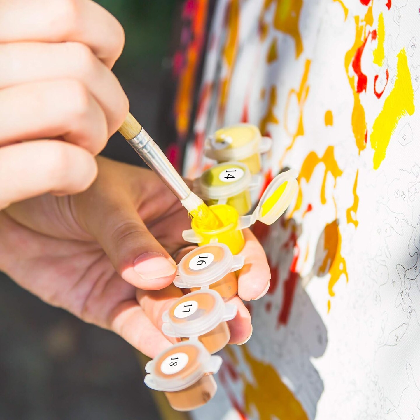 Paint by Numbers Kit for Adults: Beginner to Advanced Number Painting Kit - Fun DIY Adult Arts and Crafts Projects - Kits Include - Aurora Bliss (Multicolor, Fullset)