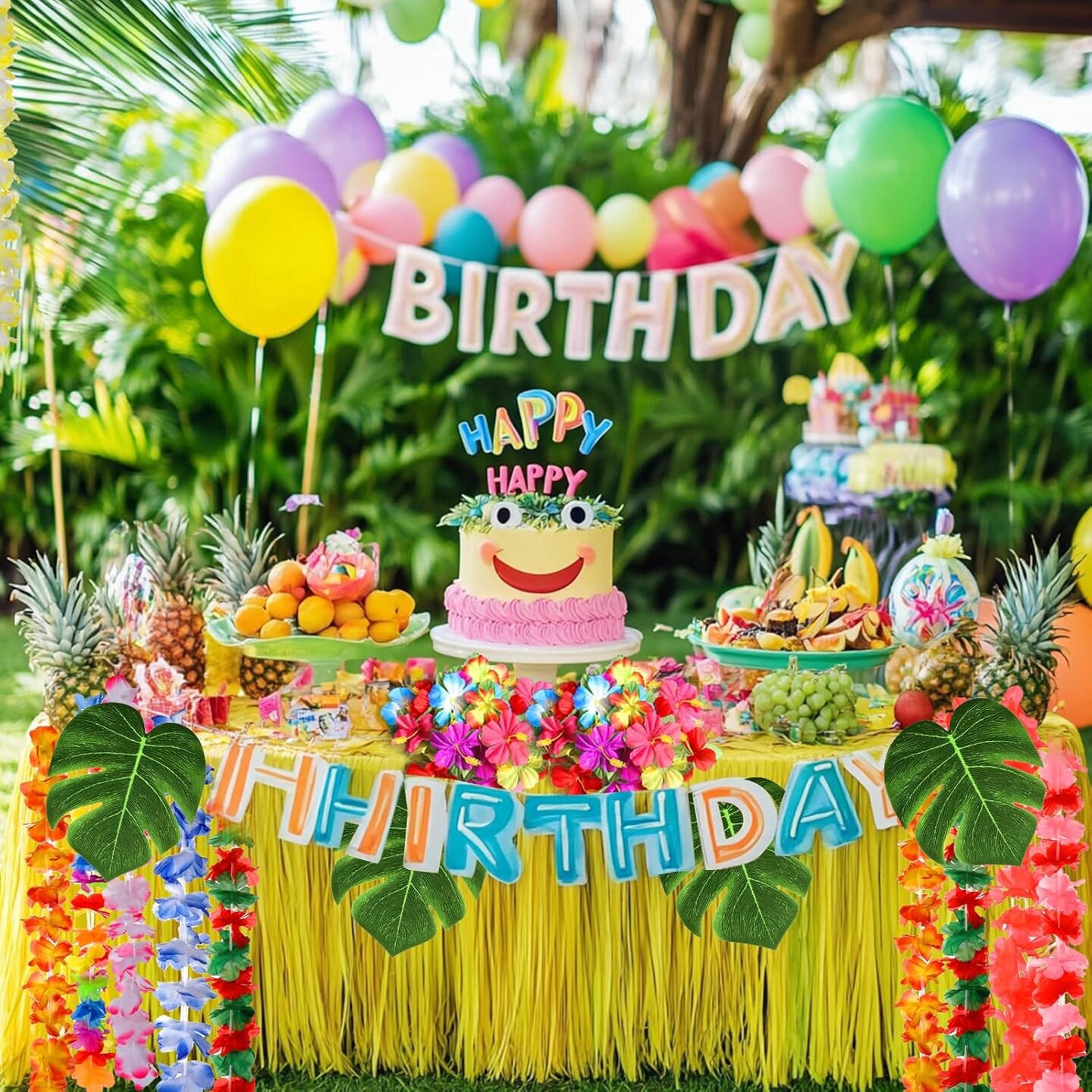 70 Pcs Hawaiian Luau Leis Decorations Supplies