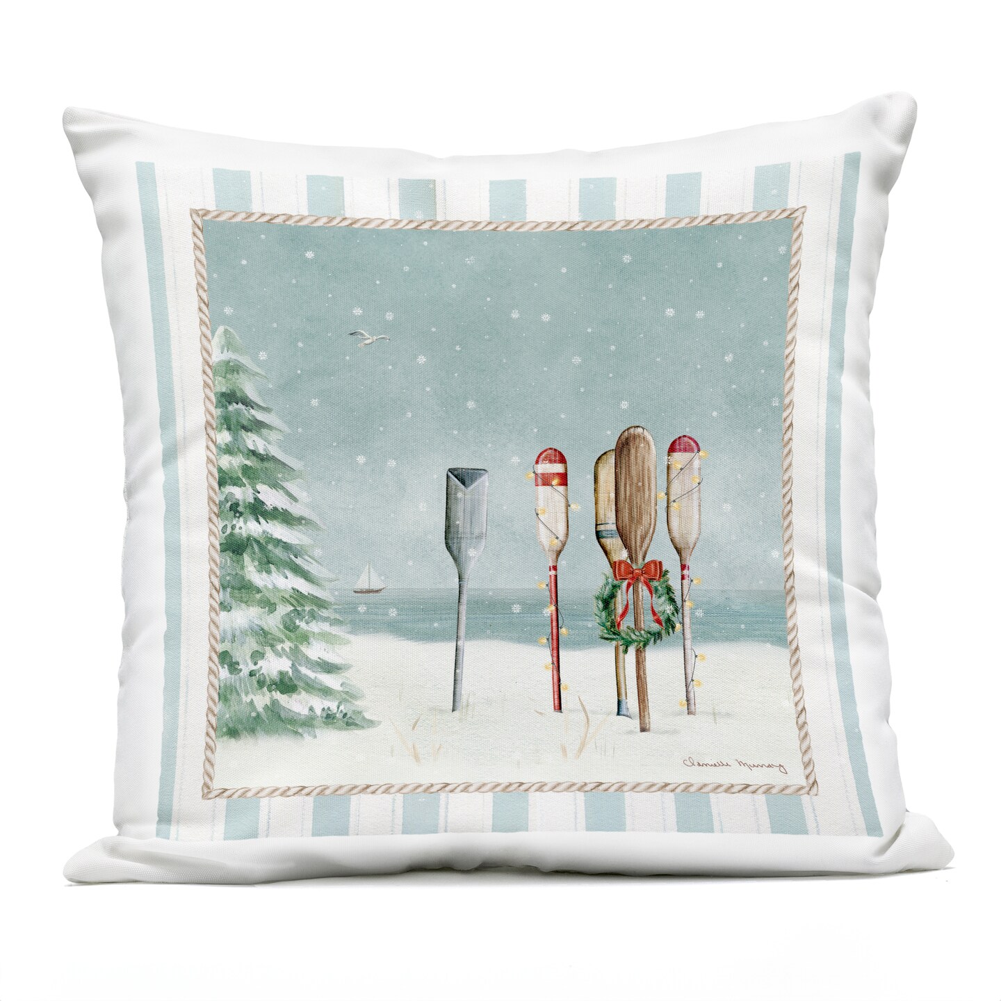 Stupell Industries Christmas in Newport Oars Outdoor Printed