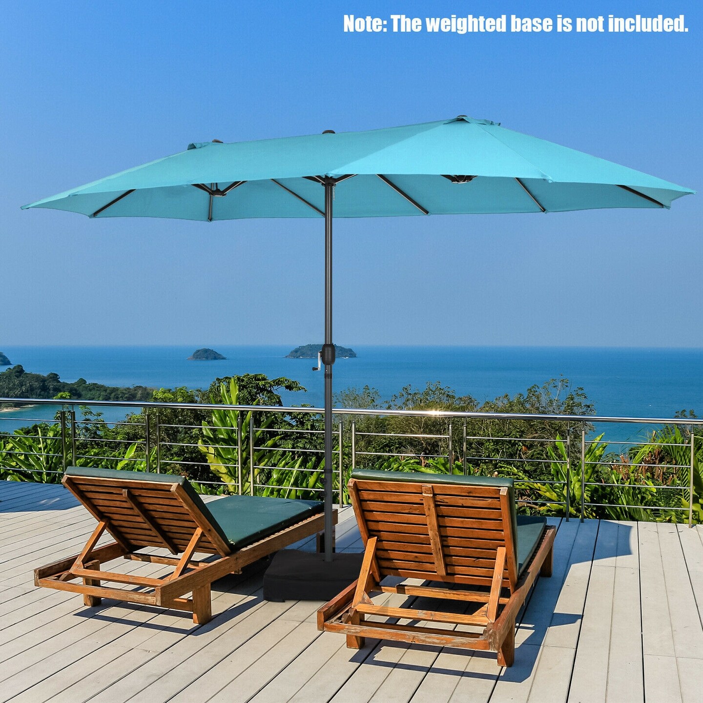 best 15 patio umbrella Flash Furniture ft. Elizabeth Commercial Grade Triple Head with Crank & Easy Lift Functionality Gray The solar Steel Triple Vent Market Patio