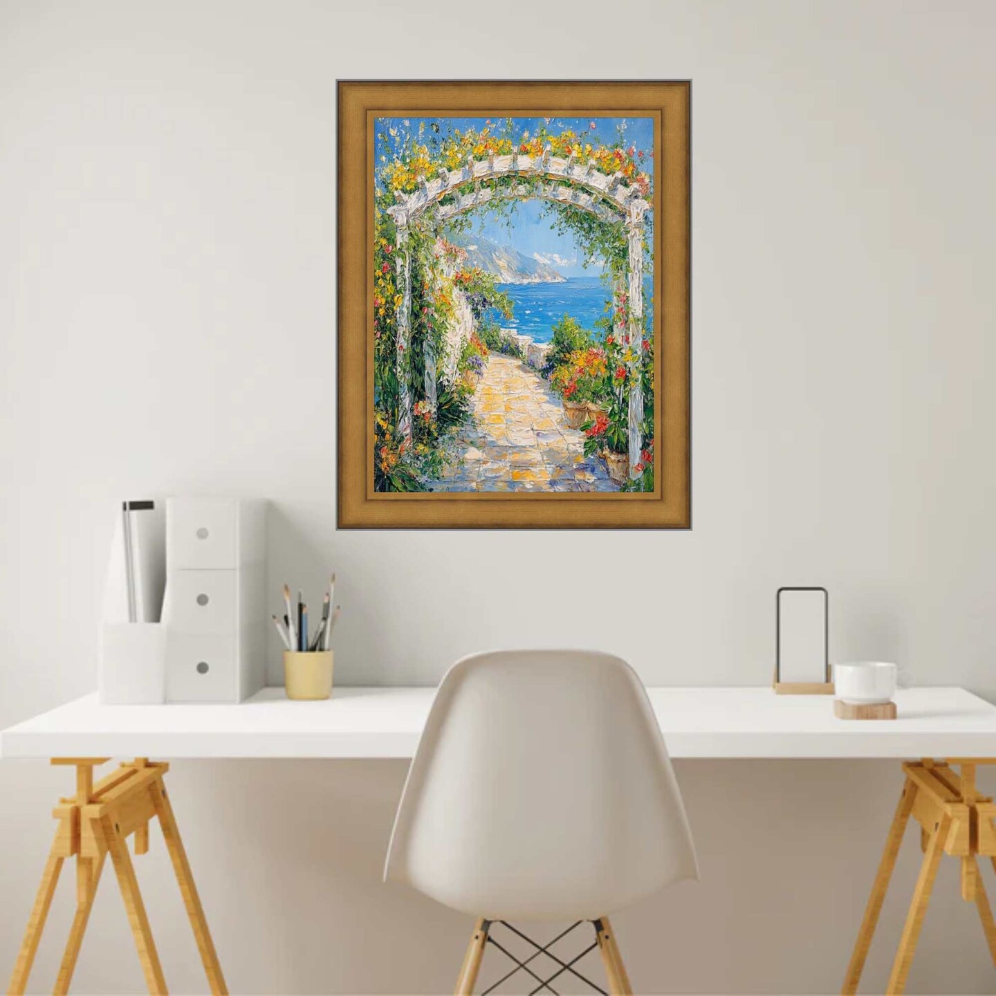 Industrial Gold Metal Slope Picture Frame 20x24 frame