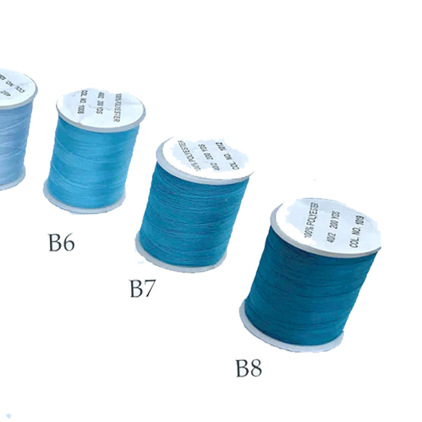 200 Yards Polyester Thread Blue Shade Small Spool for Embroidery and Crafts