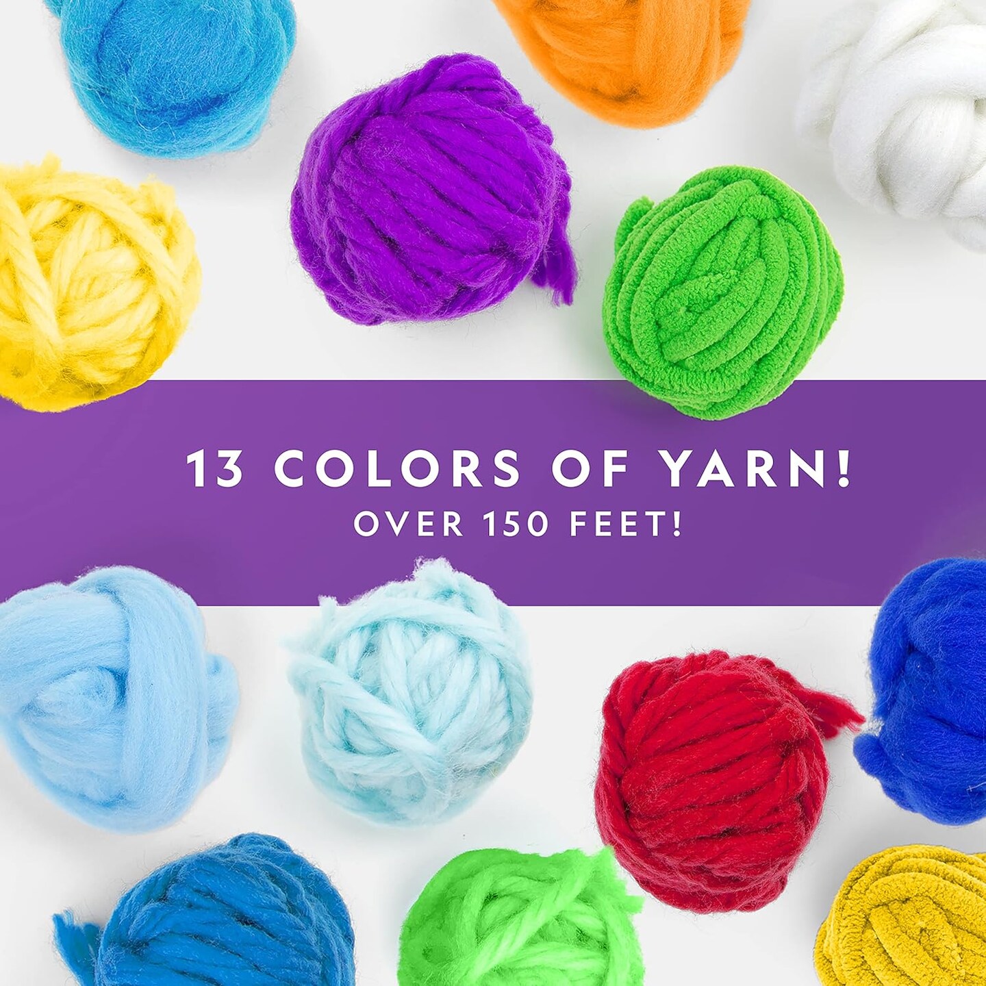 Weaving Kit - Arts and Crafts Loom Weaving Kit for Kids with Wooden Loom