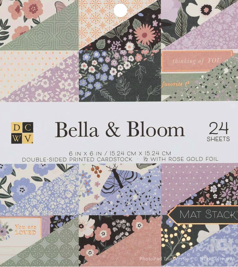 DCWV Bella &#x26; Bloom 6 x 6 Paper Pad