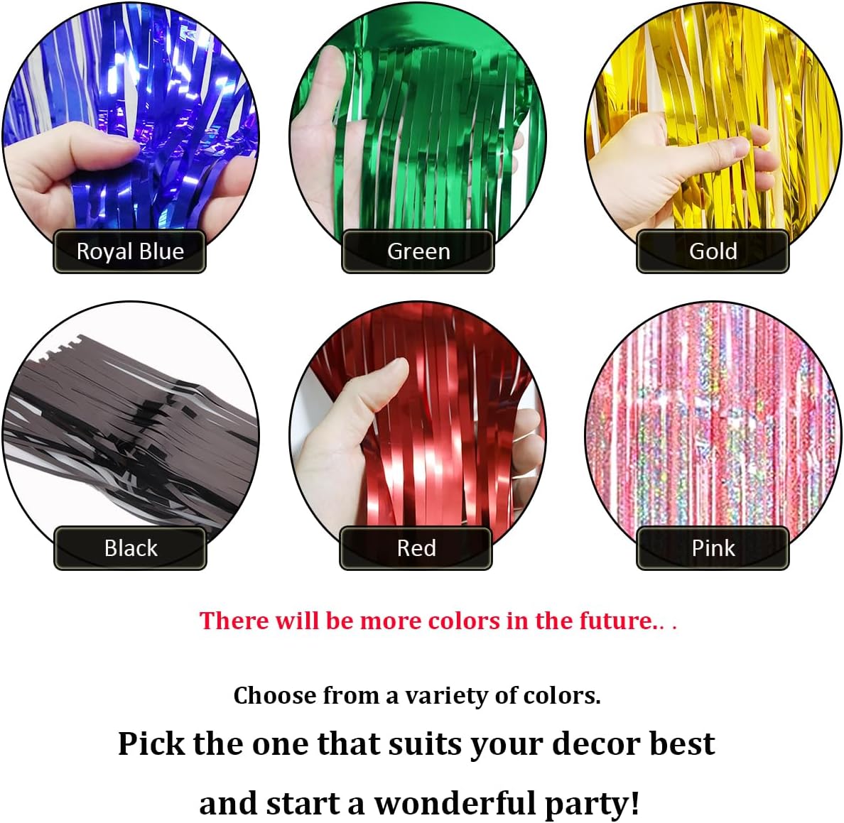 4 Pack Total 40 Feet Foil Fringe Garland Metallic Tinsel Banner Wall Hanging Drapes Parade Float Skirting Decorations for Trailer Mardi Gras Party Birthday Wedding (Iridescent Pink)