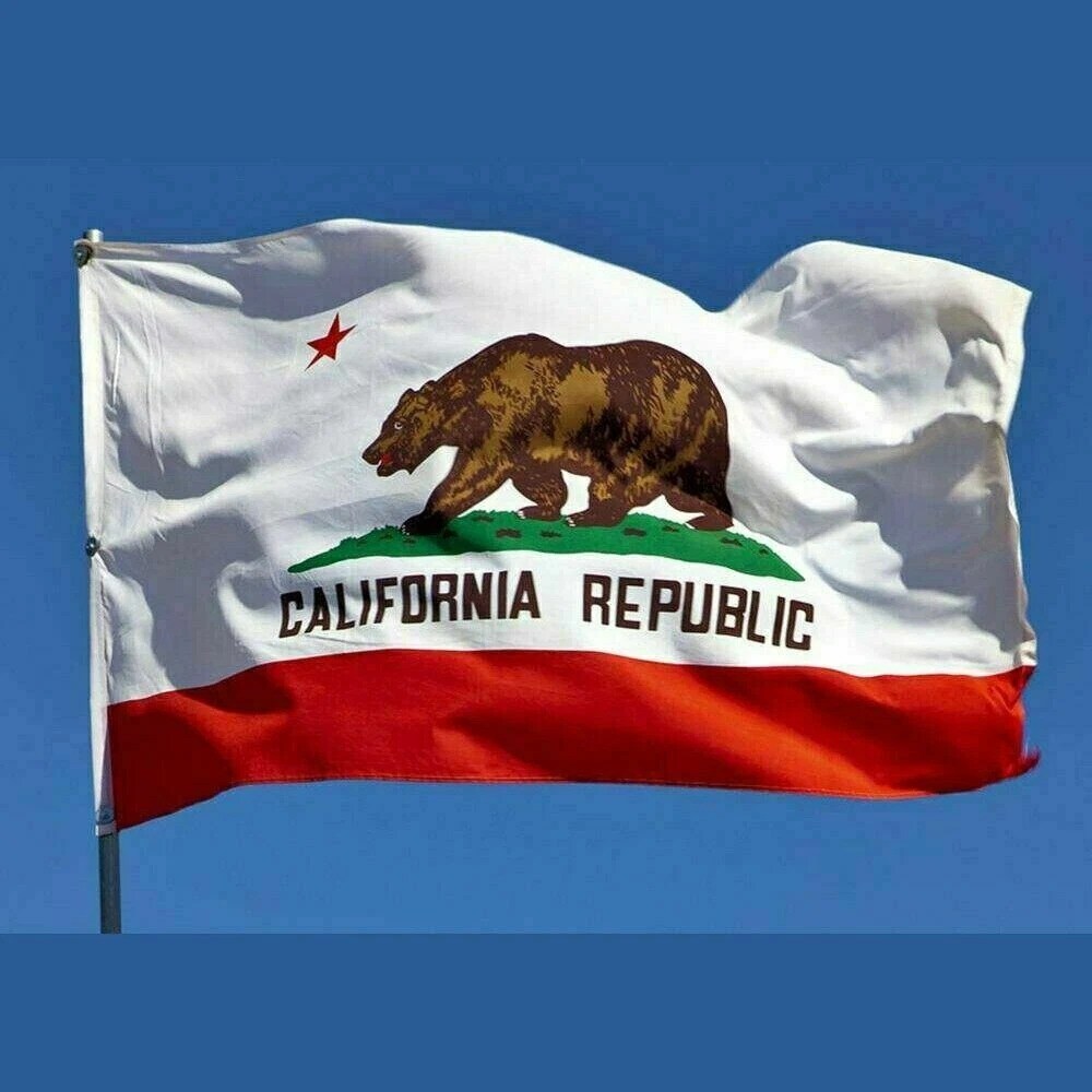 California Flag 3x5FT CA State Republic Bear Big Outdoor Garage Wall Decor