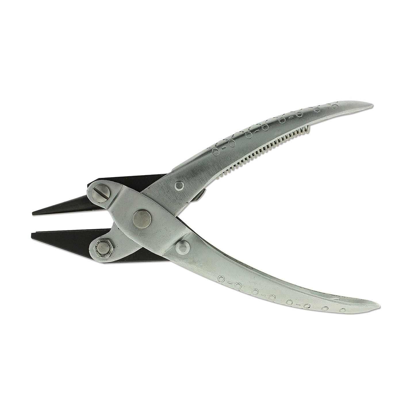The Beadsmith Round Nose/Concave Parallel Pliers - 5.71 inches (145mm), Steel tool for jewelry making, no spring