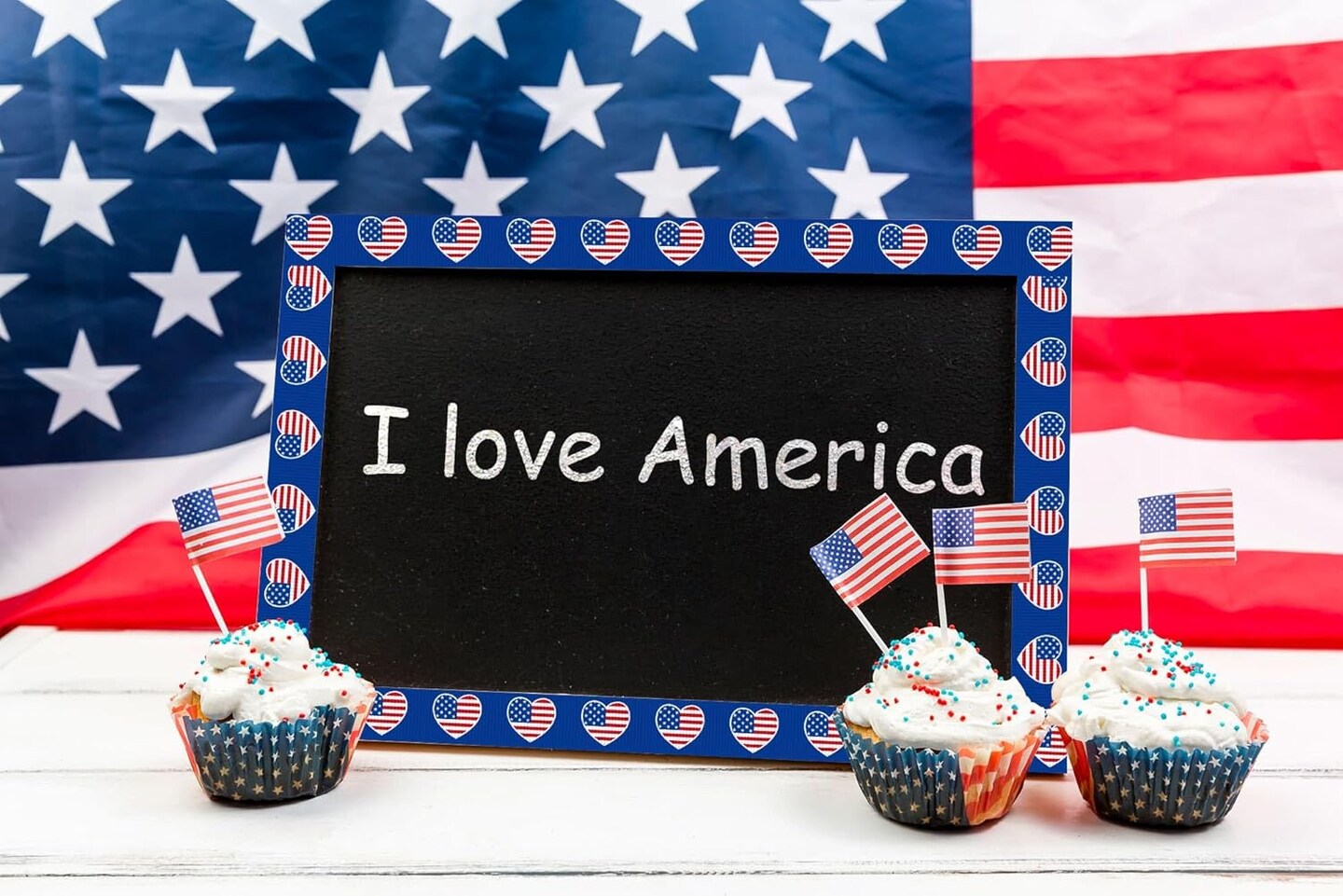 Patriotic Grosgrain Ribbon, 8 Pack (3/8 Inch x 3 Yards Each), American Flag Ribbon, USA Stars Stripes Heart Pattern Ribbons for 4th of July