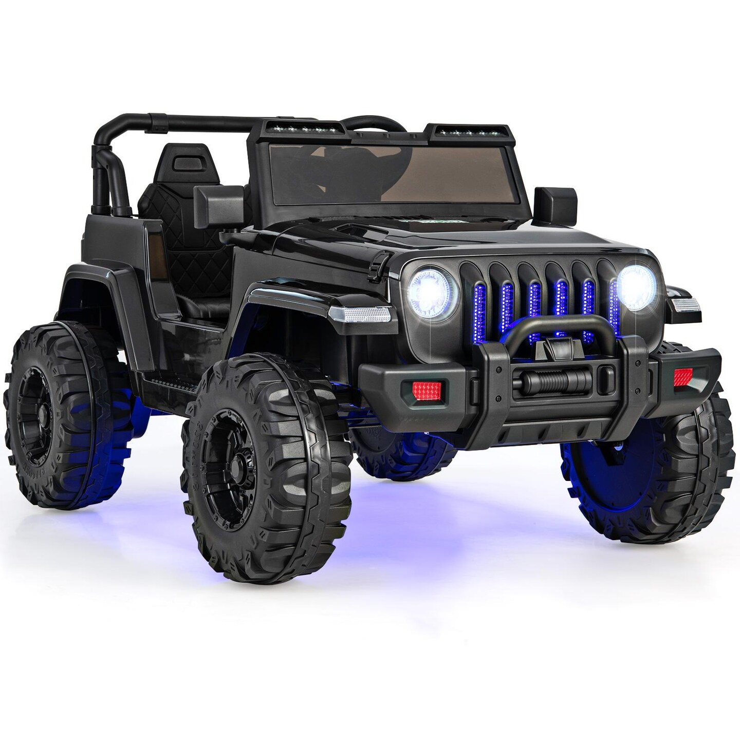 12V Kids Ride-On Car with Remote Control and Two-Speed Modes Music Player and LED Lights for Ages 3 Years