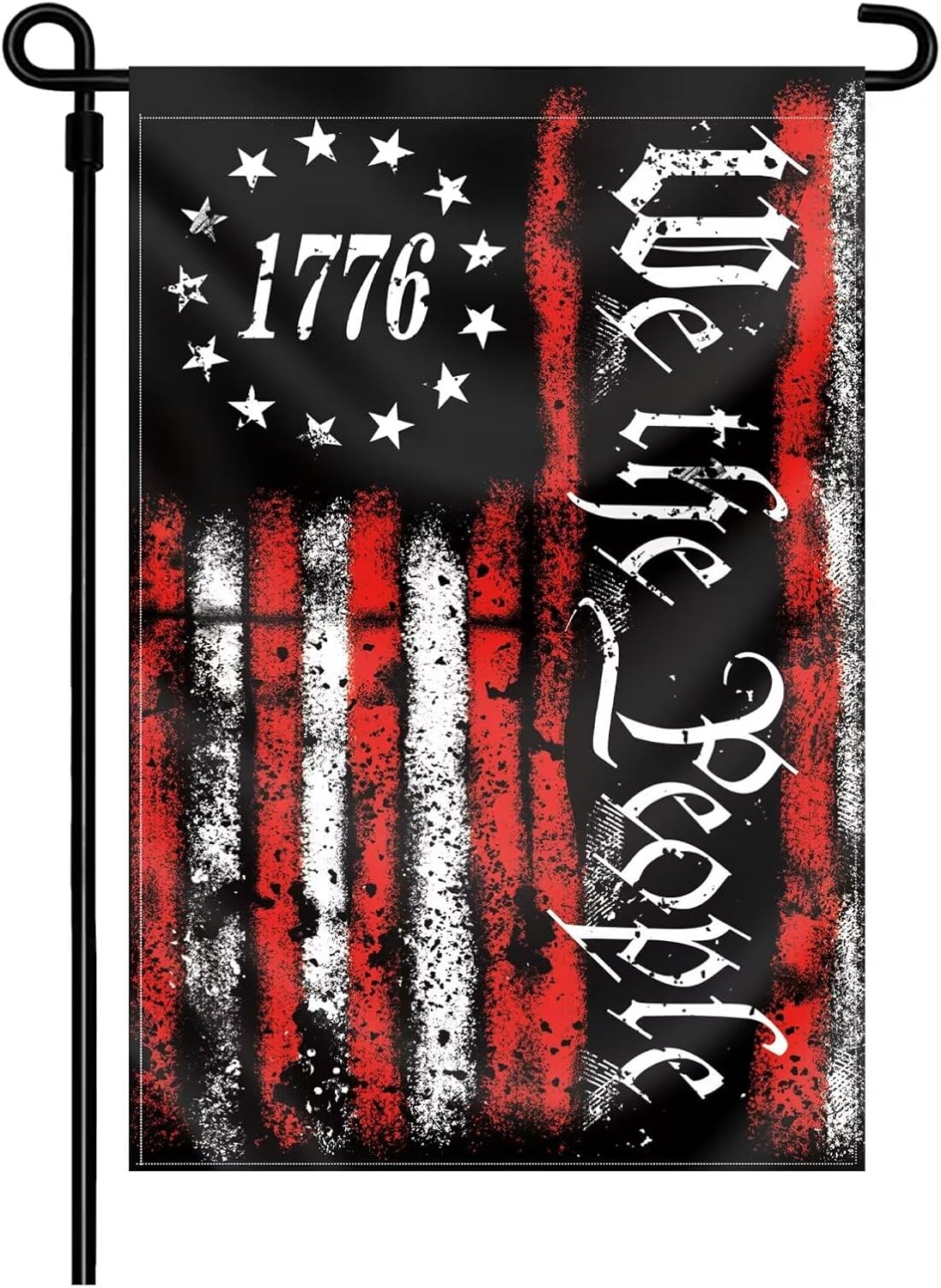 We The People 1776 Flag Double Sided 12x18in Outdoor Betsy Ross 13 Star American Constitution Flags