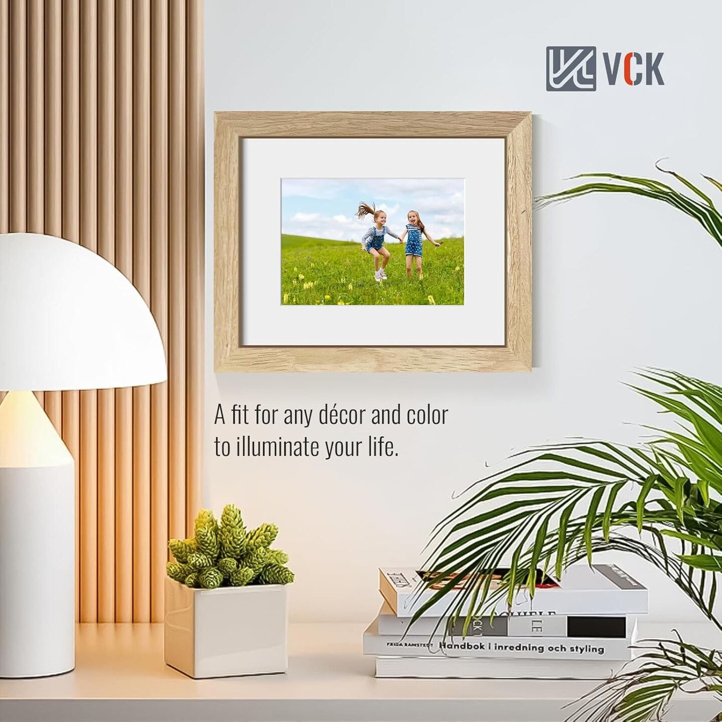 Picture Frame 2 Pack - Natural Wood Grain, High-End Wood Poster Frames with Tempered Glass, Display 5x7 Photo with Mat or 8x10 without Mat, Art Gallery-Quality, Wall Hanging/Tabletop, Natural