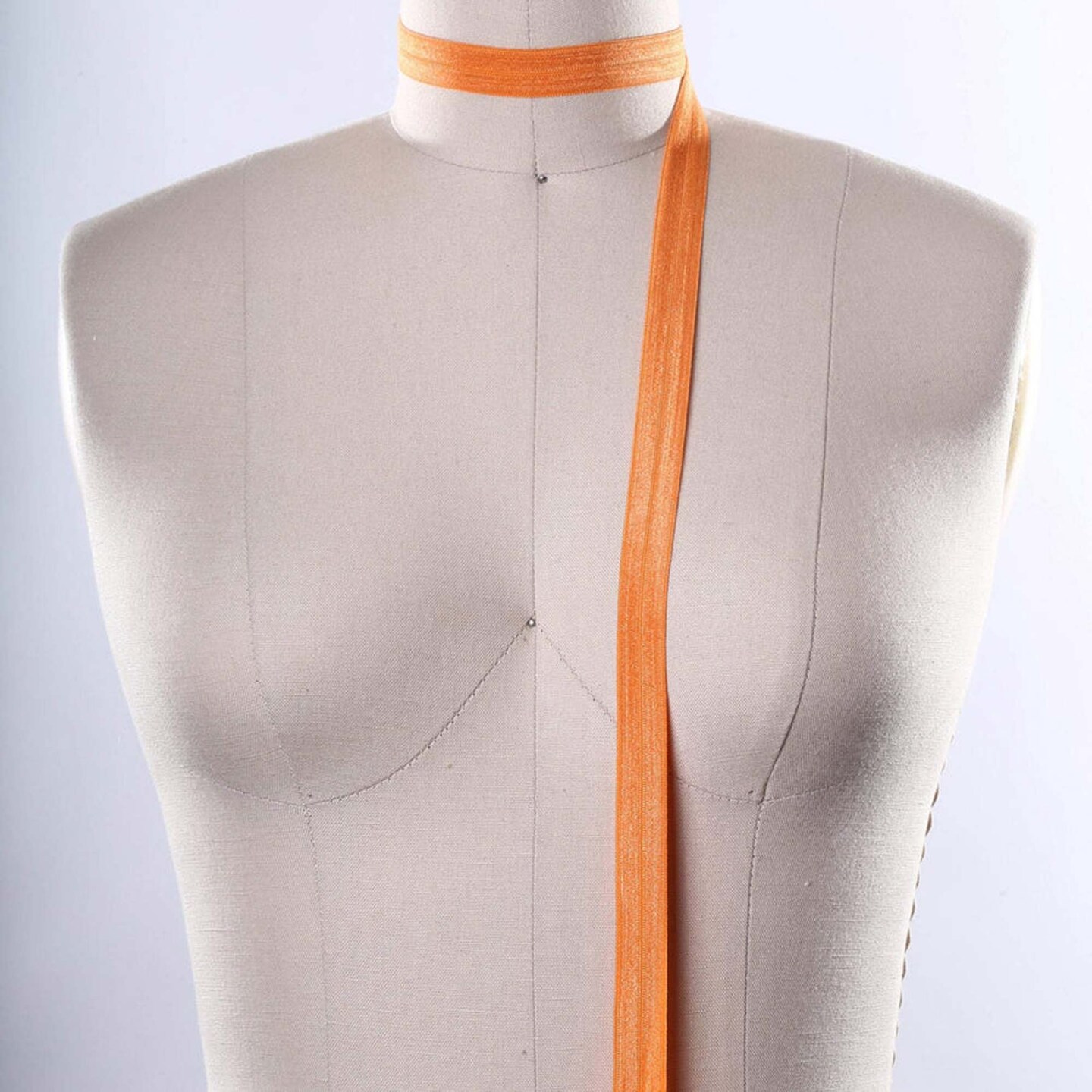 Trim 5/8" 3 Yards Medium Orange Fold Over Elastic Foldover Elastic for Hair Bows DIY Sewing