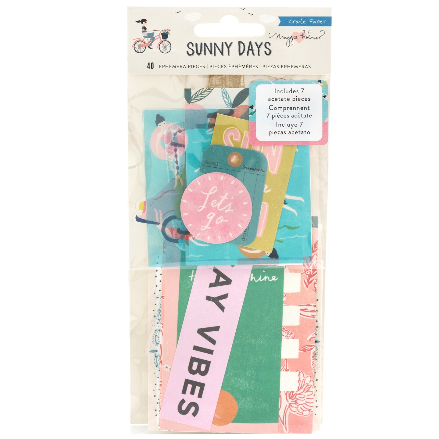 Maggie Holmes Sunny Days Ephemera Die-Cuts 40/Pkg-Cardstock & Acetate