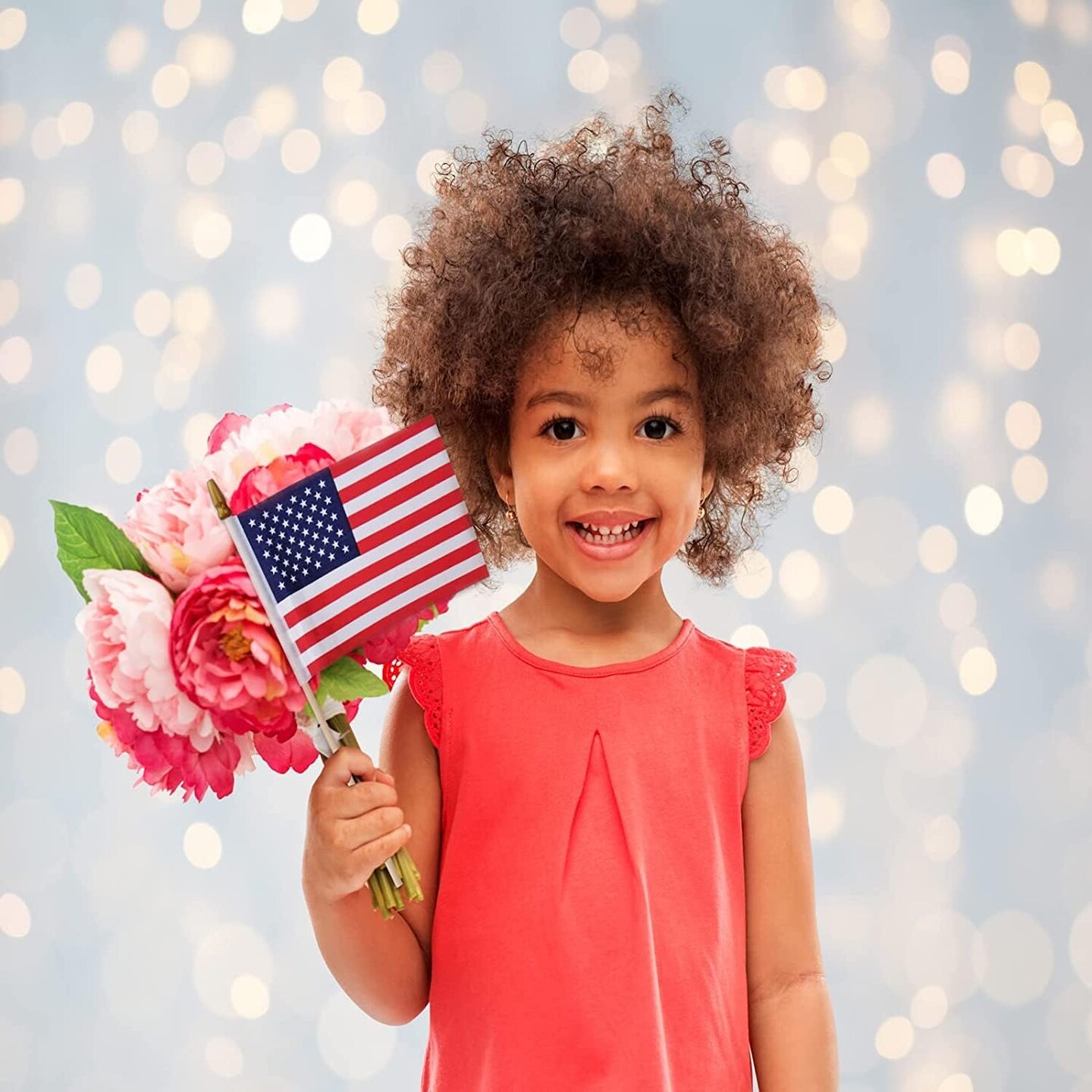 6 Pcs 4x6 Inch American Flags on Stick, Mini Handheld US Flags with Solid Wooden Pole Safety Spear Top for Yard Sign, Memorial Day, Independence Day Decorations, Parade, Patriotic Decorations