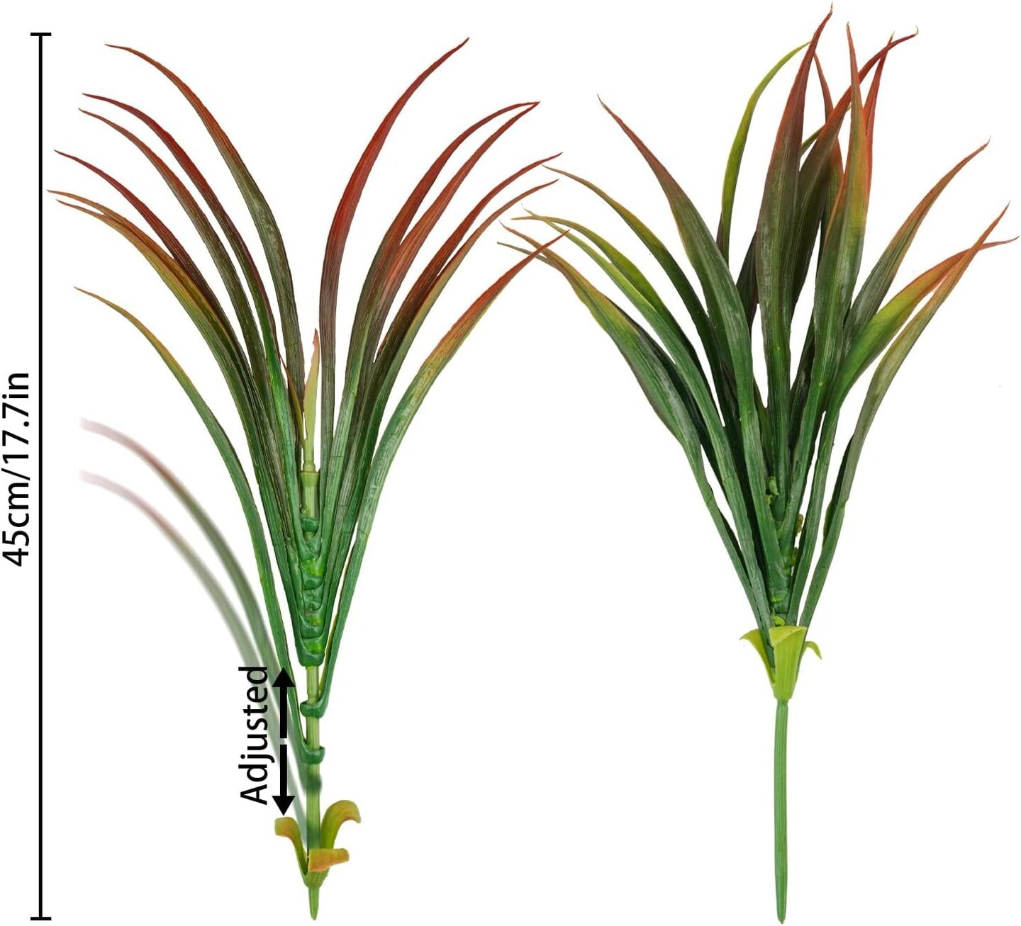 24 PCS Outdoor Faux Grasses Plastic Plants Greenery UV Resistant