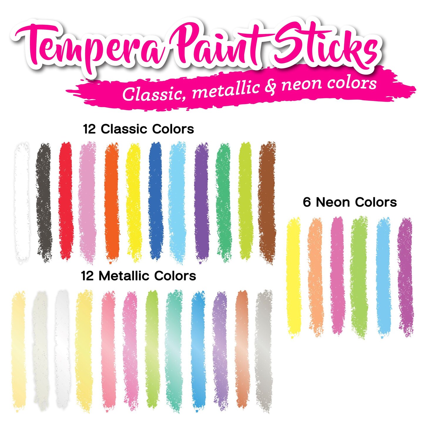 Tulip Tempera Paint Sticks 30 pack