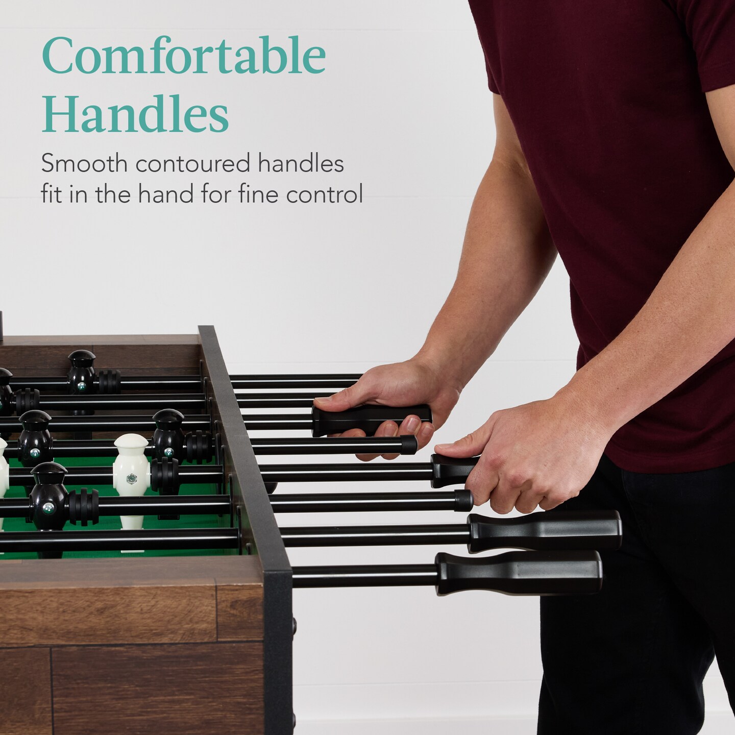 Best Choice Products Full Size 54in Regulation Foosball Table for Home, Game Room w/ 2 Balls, 2 Cup Holders
