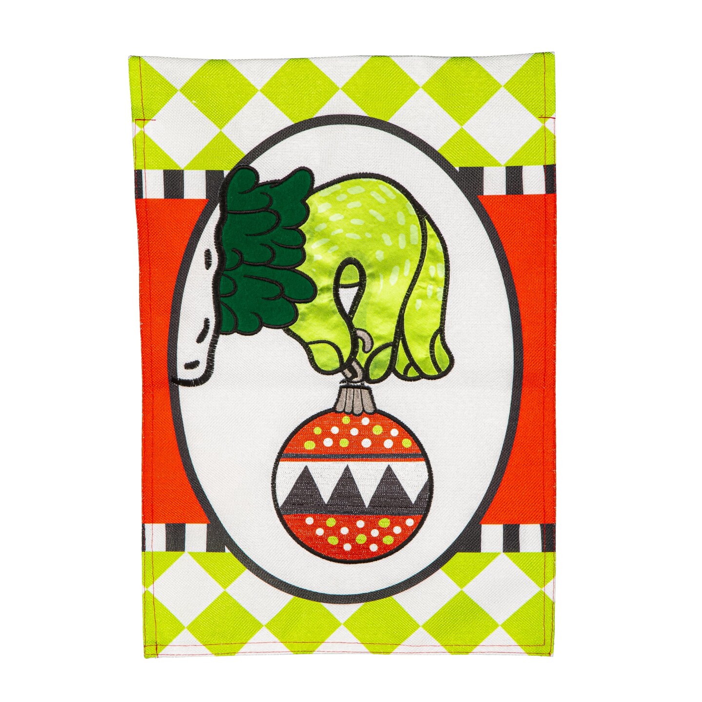 Grinch Ornament Christmas Garden Flag 2 Sided