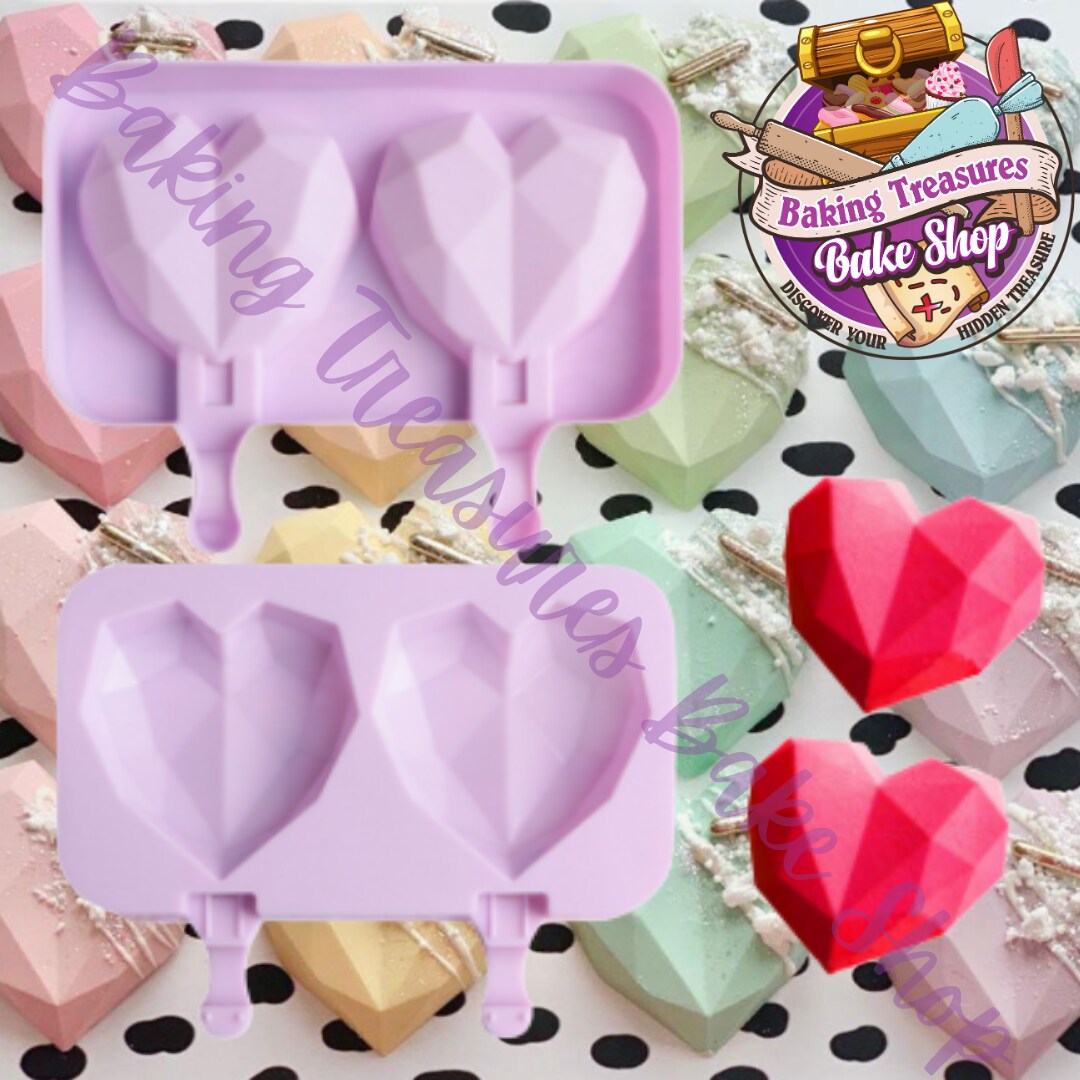Geometric Heart Popsicle Silicone Mold
