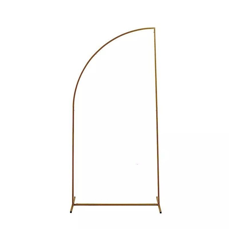 5ft Gold Metal Floral Display Frame Half Moon BACKDROP STAND Wedding Arch Party
