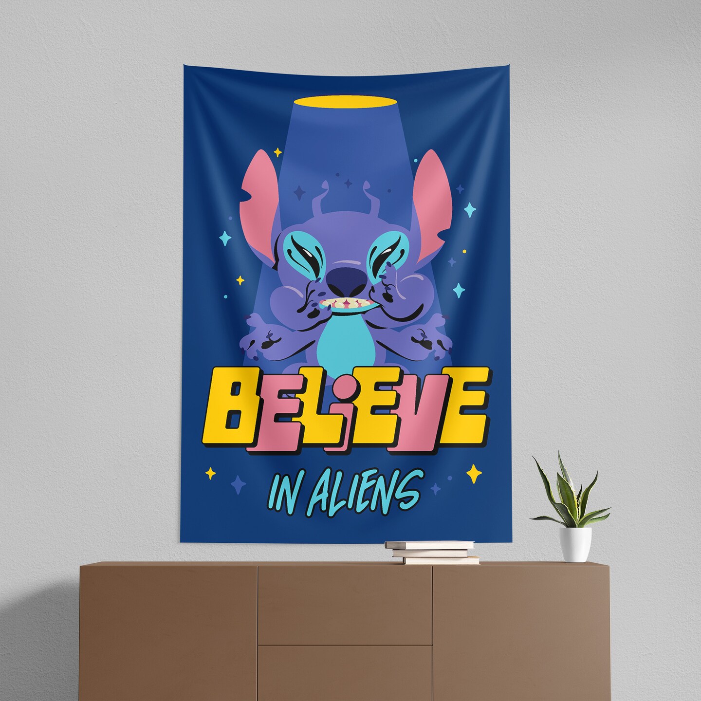 Disney Lilo and Stitch Believe Wall Hanging Tapestry 40X57 inches